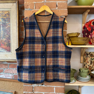 Reversible Plaid Vest