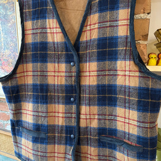 Reversible Plaid Vest