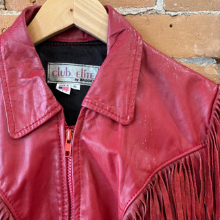 Red Fringe Leather Jacket