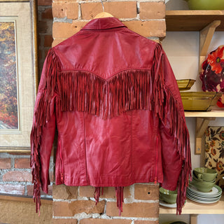 Red Fringe Leather Jacket