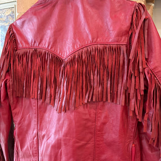 Red Fringe Leather Jacket