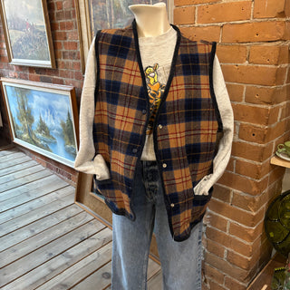 Reversible Plaid Vest