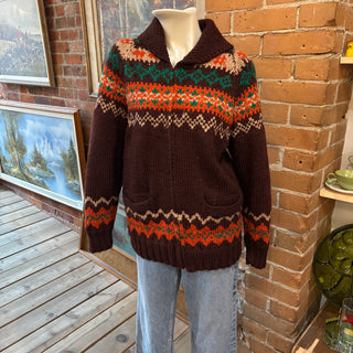 Fall Vibes Zip Cowichan Sweater