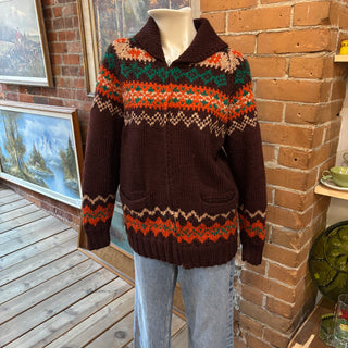 Fall Vibes Zip Cowichan Sweater