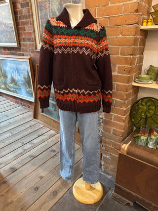 Fall Vibes Zip Cowichan Sweater