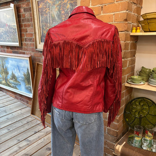 Red Fringe Leather Jacket