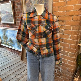 Vintage Fall Vibes Cropped Plaid