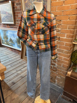 Vintage Fall Vibes Cropped Plaid