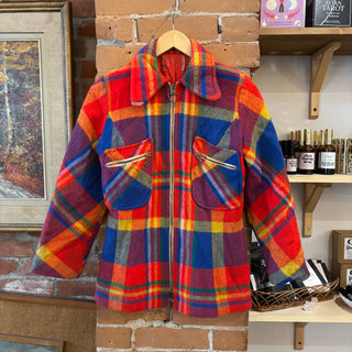 70's Plaid Wool Jacket