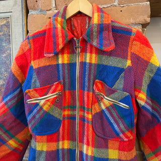 70's Plaid Wool Jacket