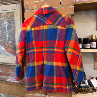 70's Plaid Wool Jacket