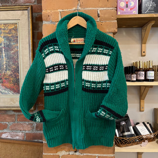 Green Wool Curling Sweater
