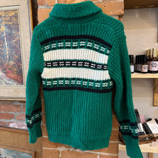 Green Wool Curling Sweater
