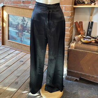 Black Satin Hot Pants