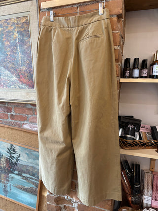 Beige Button Trousers