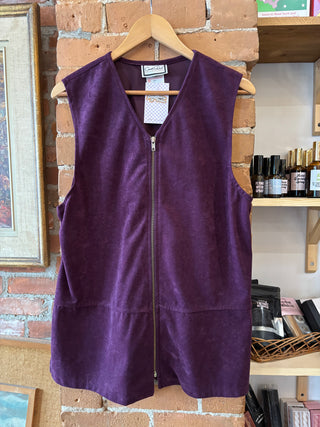Purple Suede Caroll Reed Zip Tunic