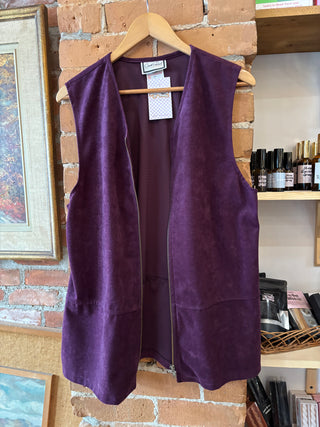 Purple Suede Caroll Reed Zip Tunic