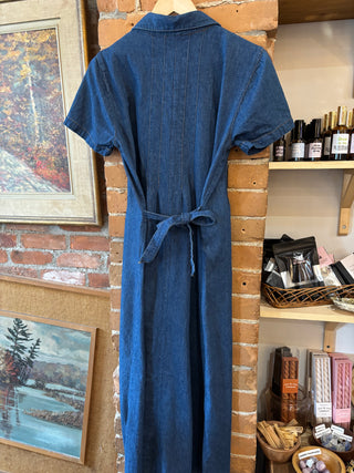 Jane Ashley Embroidered Denim Dress