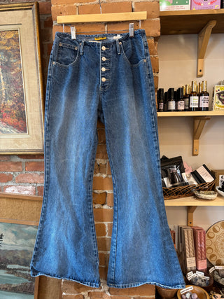 Vintage Blue Asphalt Low Rise Denim Jeans