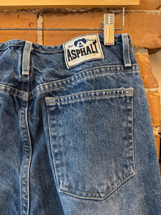 Vintage Blue Asphalt Low Rise Denim Jeans