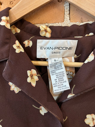 Evan Picone Brown 90s Dress