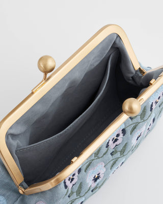Pansy Blue Victoriana Clutch
