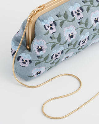 Pansy Blue Victoriana Clutch