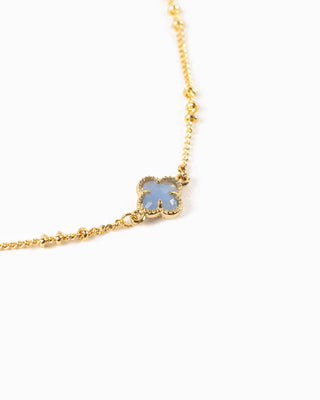 Small Milgrain Clover Pendant with Unique Ball Chain Necklace
