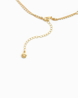 2 Layered Golden Horsebit Coin Necklace