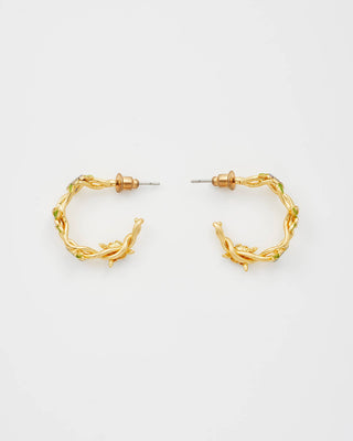 Wildflower Garden Hoop Earrings