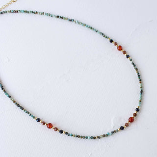 Mixed Turquoise & Natural Stone Beaded Necklace