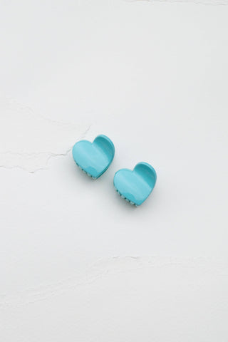 Glossy Candy Hearts Hair Clip Set