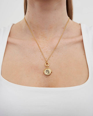 Aquarius Zodiac Spinner Necklace