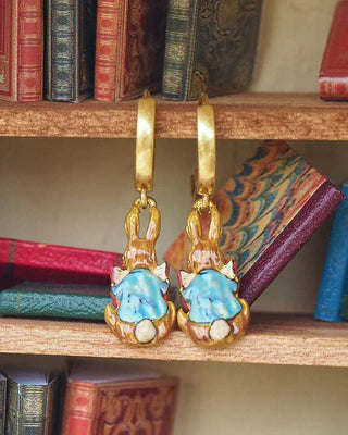 Fable x Peter Rabbit Reading Charm Huggie Earrings
