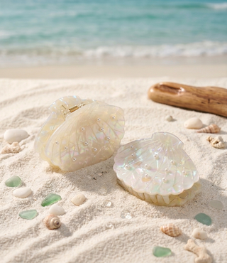 Beach Pearl Seashell Hair Clip