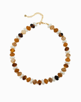 Marble Color Pearl Beaded Necklace