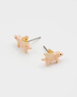 Flying Pig Stud Earrings
