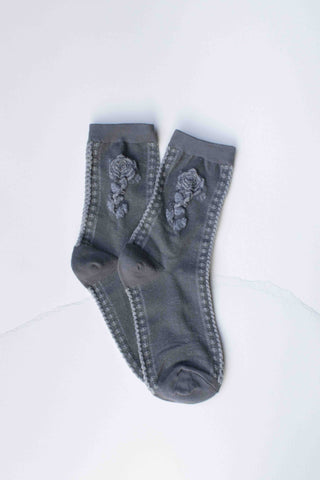 Rose Cotton Blend Socks