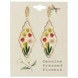 Cottage Floral Multi Dried Flower Post Earrings
