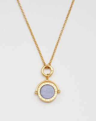 Libra Zodiac Spinner Necklace