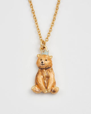 Party Bear Gold Chain Necklace