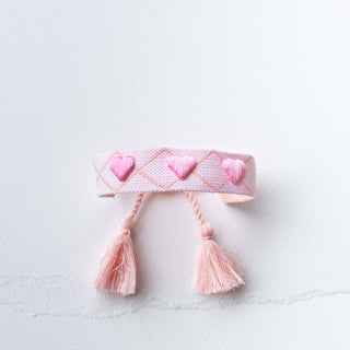 Sweetheart Embroidered Tassel Bracelet