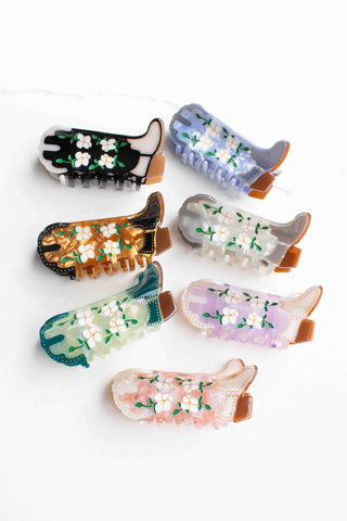 Floral Western Boot Design Featuring Magnolia Blossoms