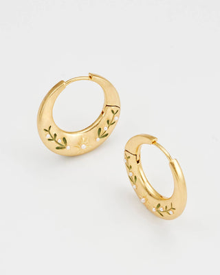 Niva Mistletoe Hoop Earrings