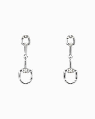 Western Horsebit Drop Stone Earrings