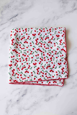Vintage Cherry Cotton Scarf