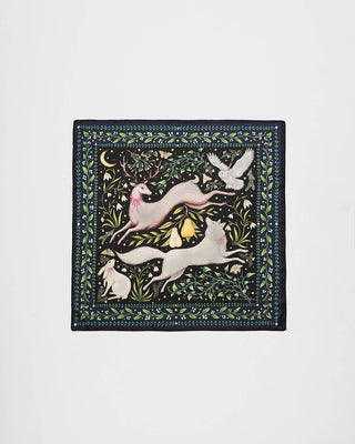 Niva Narrative Medium Square Scarf in Navy