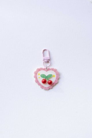 Cherry Heart Keychain