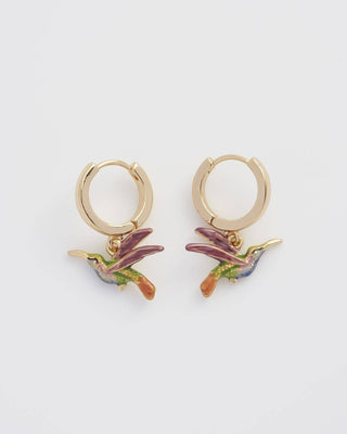 Hummingbird Huggie Earrings
