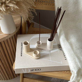 Round Incense Stick Holder Set | Minimalist Incense Burner